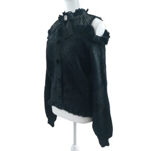 Lizlisa-style Layered Off-shoulder Knit (Black)